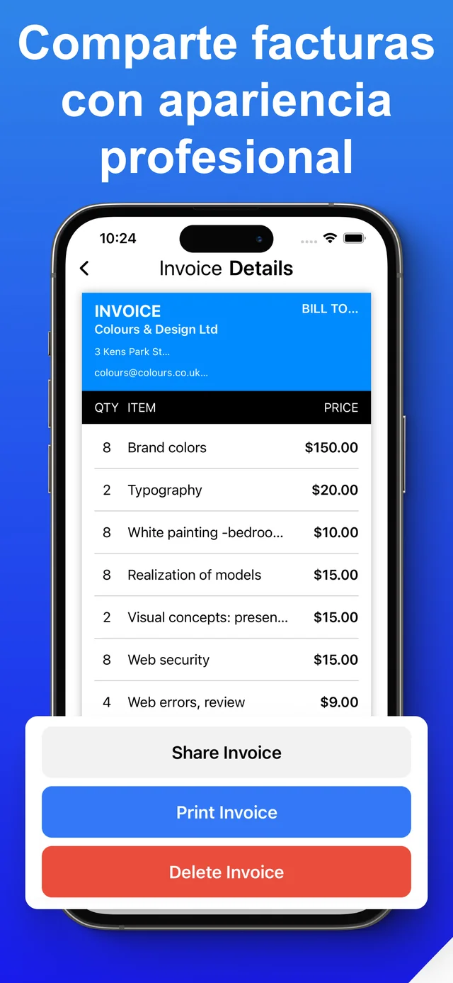Captura de pantalla de l’App Store 4 — Invoice Maker