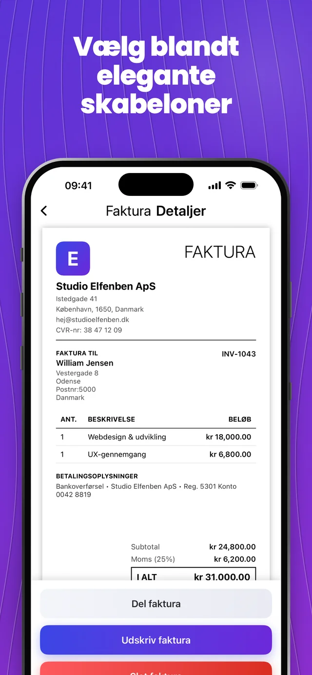 App Store-skærmbillede 4 — Invoice Maker