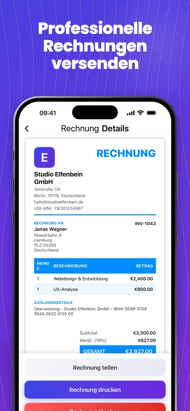 App-Store-Screenshot 3 — Invoice Maker