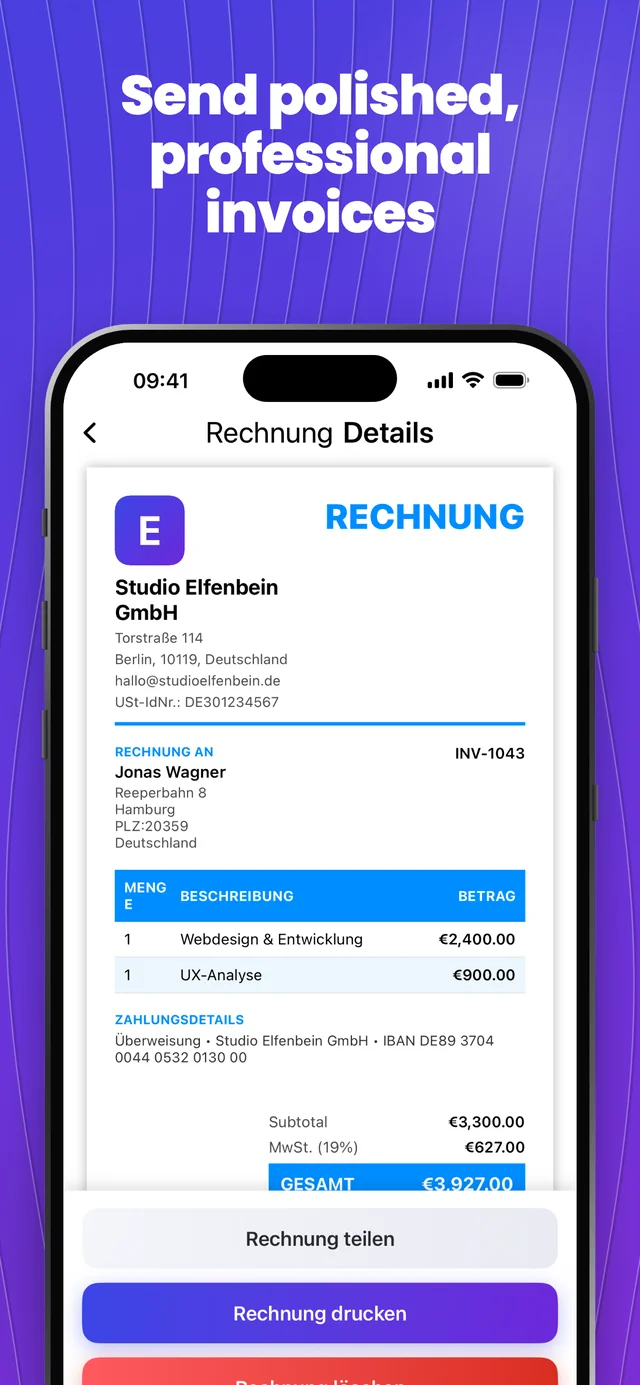 App Store സ്ക്രീൻഷോട്ട് 3 — Invoice Maker