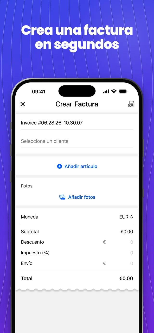 Captura de pantalla de la App Store 2 — Invoice Maker