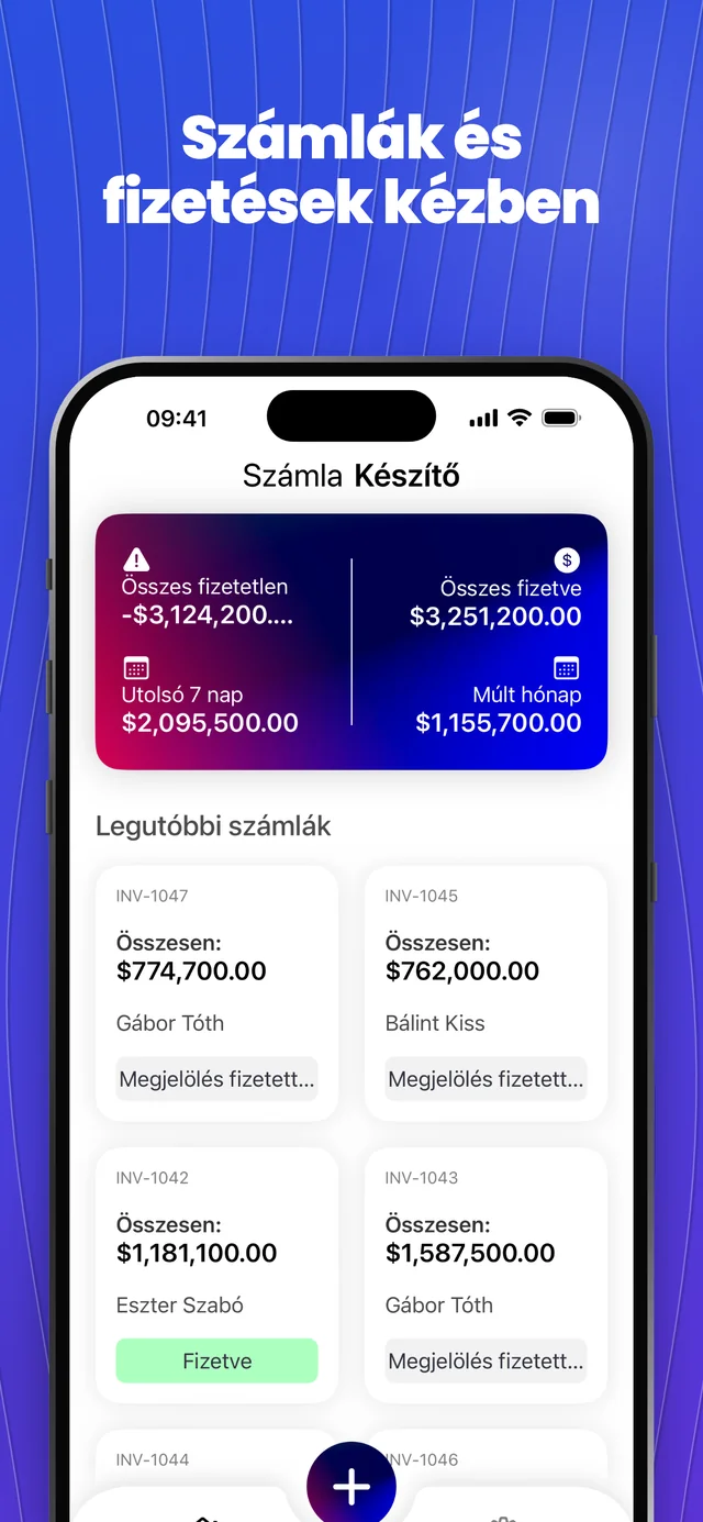 App Store-képernyőkép 1 — Invoice Maker