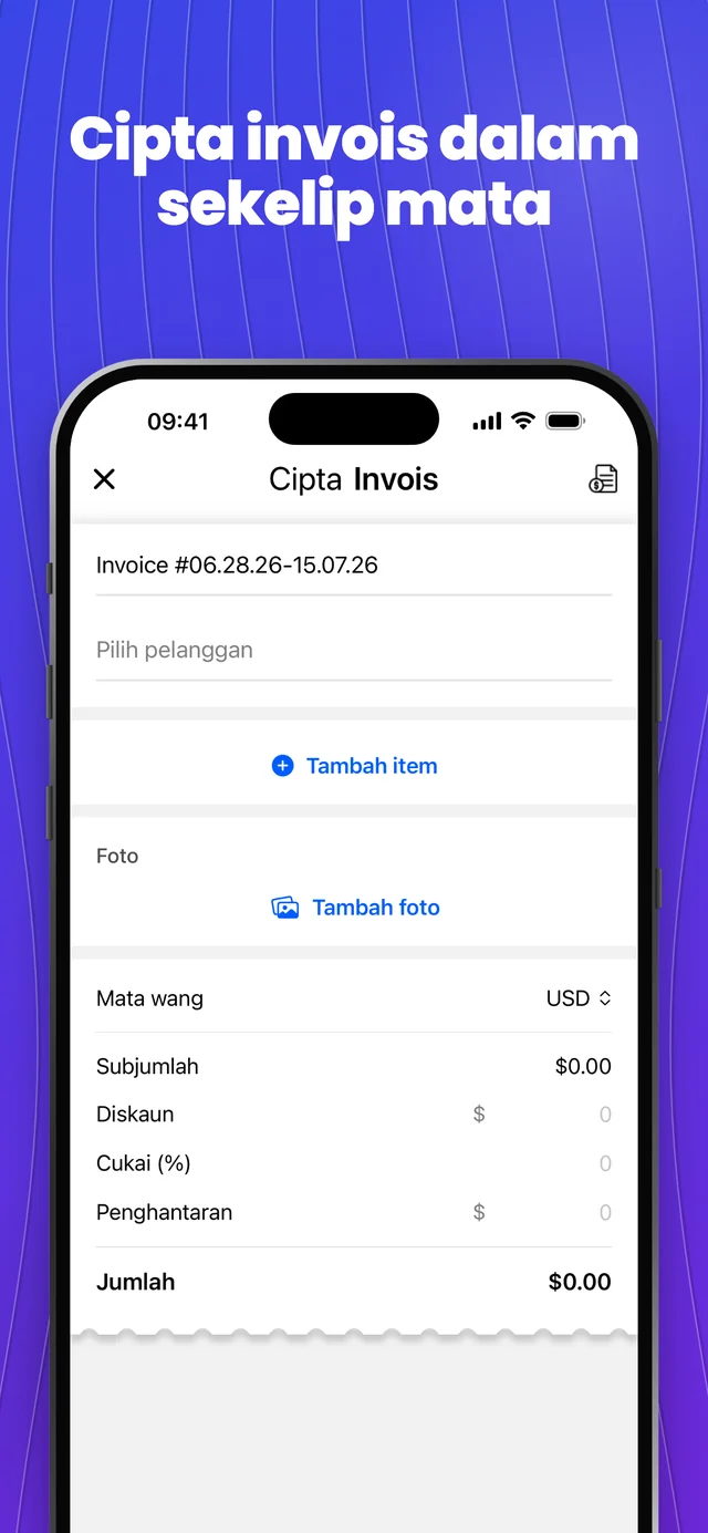 Tangkapan skrin App Store 2 — Invoice Maker