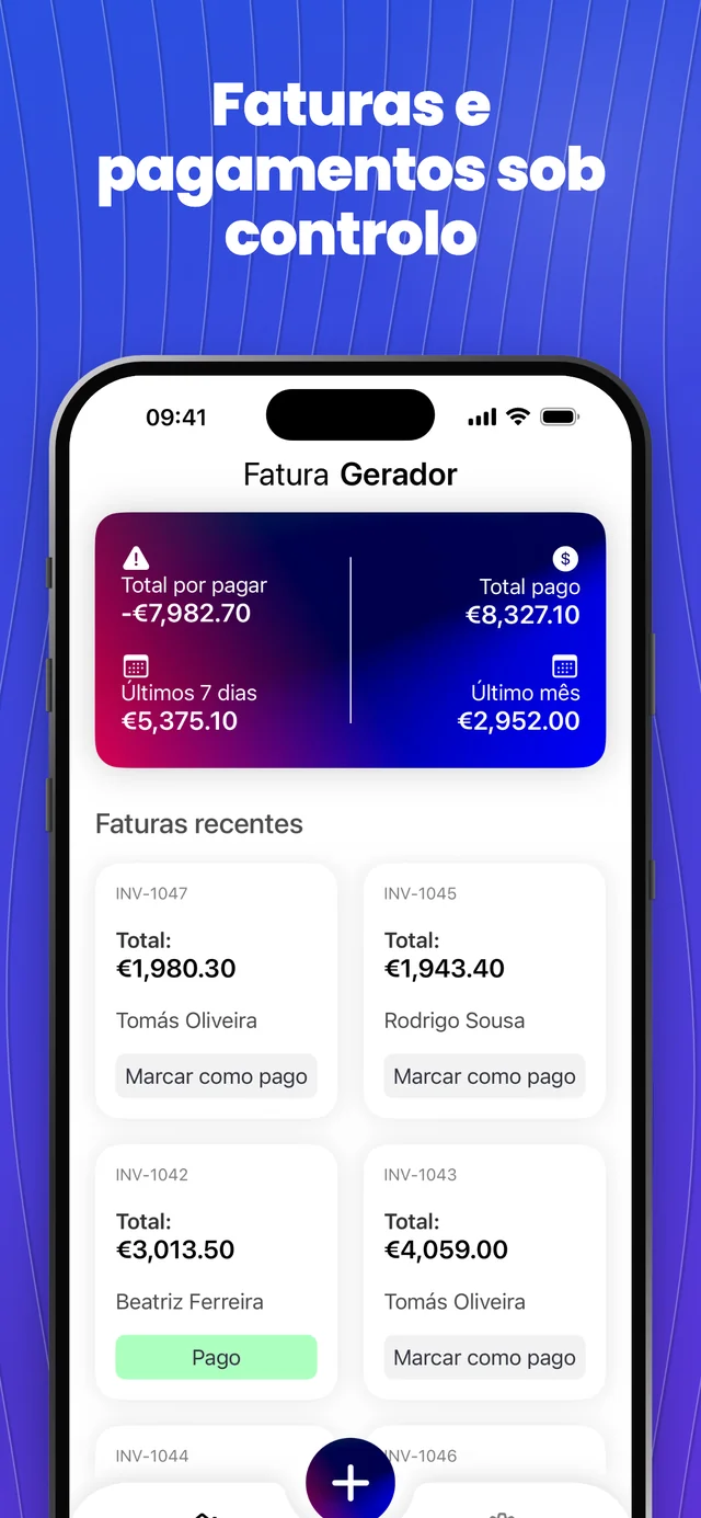Captura de tela da App Store 1 — Invoice Maker